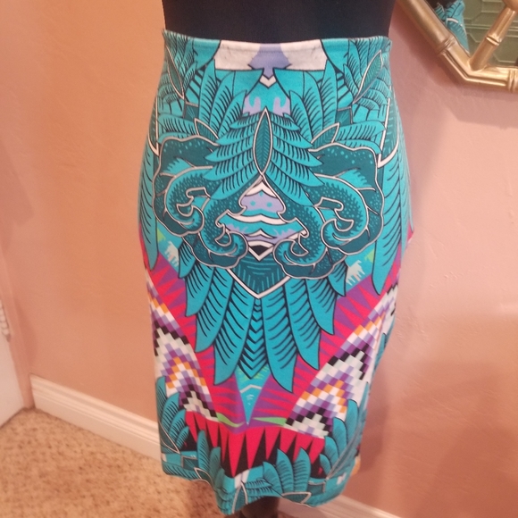 Mara Hoffman Turquoise Jungle Trip Skirt - Picture 3 of 8